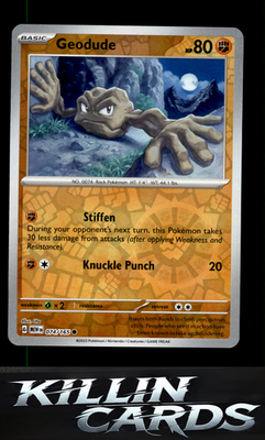 Reverse Holofoil Geodude 074/165 Pokemon Common SV: Scarlet & Violet 151 Card NM