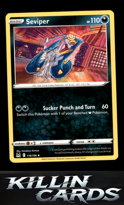 Seviper 116/196 Pokemon Uncommon SWSH11: Lost Origin Card LP