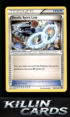 Steelix Spirit Link 106/114 Pokemon Uncommon XY - Steam Siege Card LP