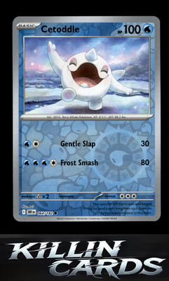 Reverse Holofoil Cetoddle 064/182 Pokemon Common SV10: Destined Rivals Card NM