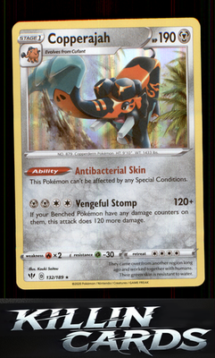 Copperajah 132/189 Pokemon Holo Rare SWSH03: Darkness Ablaze Card NM