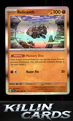 Relicanth - 084/162 084/162 Pokemon Rare SV05: Temporal Forces Card NM