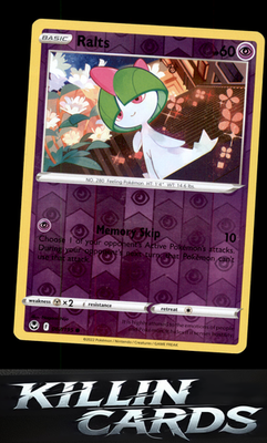 Reverse Holofoil Ralts 067/195 Pokemon Common SWSH12: Silver Tempest Card NM