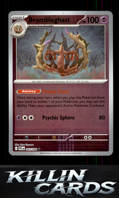 Reverse Holofoil Brambleghast 047/094 Pokemon Uncommon ME02: Phantasmal Flames C