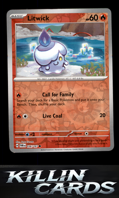 Reverse Holofoil Litwick 036/167 Pokemon Common SV06: Twilight Masquerade Card N