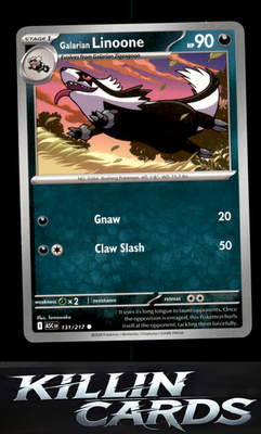 Galarian Linoone 131/217 Pokemon Common ME: Ascended Heroes Card NM