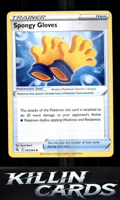Spongy Gloves 243/264 Pokemon Uncommon SWSH08: Fusion Strike Card NM