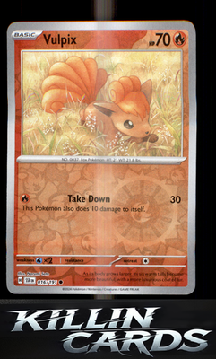 Reverse Holofoil Vulpix 016/191 Pokemon Common SV08: Surging Sparks Card NM