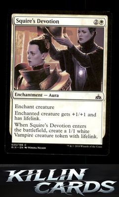 Squire's Devotion 25 Magic C Rivals of Ixalan Card NM
