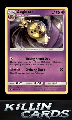 Aegislash 49/131 Pokemon Rare SM - Forbidden Light Card NM
