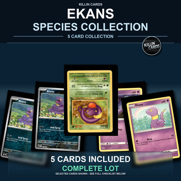 Pokemon TCG Ekans Species Collection 5 Different Cards