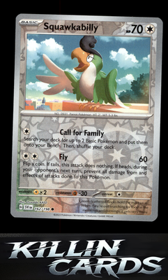 Reverse Holofoil Squawkabilly 162/198 Pokemon Common SV01: Scarlet & Violet Base