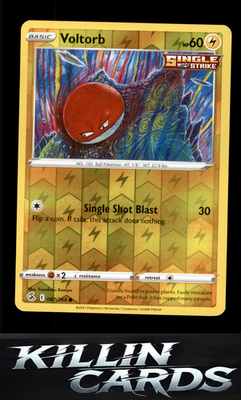 Reverse Holofoil Voltorb 087/264 Pokemon Common SWSH08: Fusion Strike Card NM