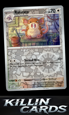 Reverse Holofoil Raticate 020/165 Pokemon Uncommon SV: Scarlet & Violet 151 Card