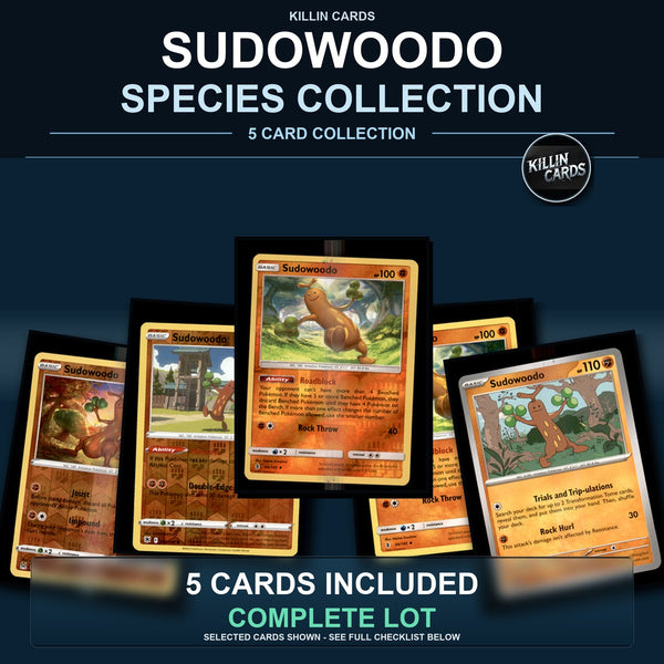 Pokemon TCG Sudowoodo Species Collection 5 Different Cards