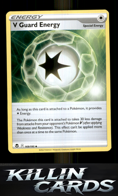 V Guard Energy 169/195 Pokemon Uncommon SWSH12: Silver Tempest Card NM