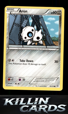 Aron 78/124 Pokemon Common Dragons Exalted Card NM