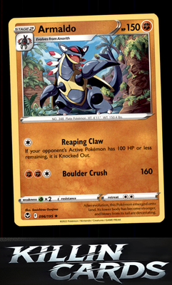 Armaldo 096/195 Pokemon Rare SWSH12: Silver Tempest Card NM