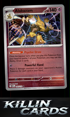 Reverse Holofoil Alakazam 056/132 Pokemon Rare ME01: Mega Evolution Card NM