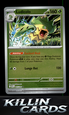 Reverse Holofoil Ludicolo - 007/094 007/094 Pokemon Uncommon ME02: Phantasmal Fl