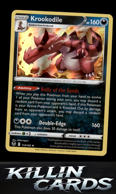 Krookodile 113/195 Pokemon Holo Rare SWSH12: Silver Tempest Card NM