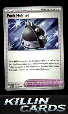Punk Helmet 092/094 Pokemon Uncommon ME02: Phantasmal Flames Card NM