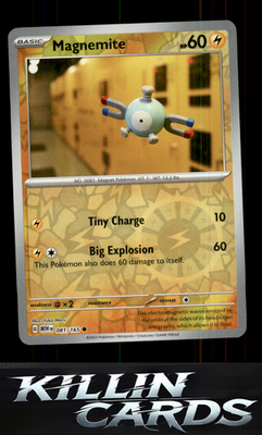 Reverse Holofoil Magnemite 081/165 Pokemon Common SV: Scarlet & Violet 151 Card