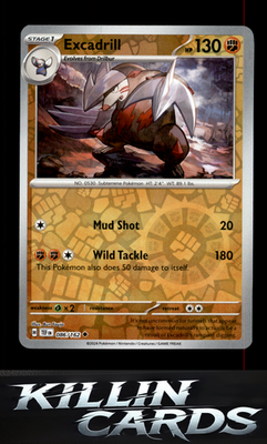 Reverse Holofoil Excadrill - 086/162 086/162 Pokemon Uncommon SV05: Temporal For