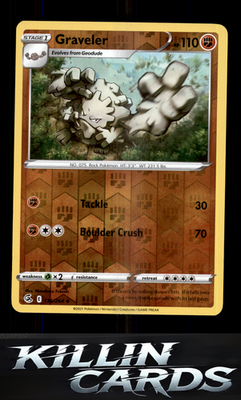 Reverse Holofoil Graveler 136/264 Pokemon Uncommon SWSH08: Fusion Strike Card NM