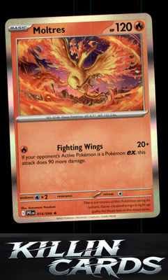 Moltres 014/094 Pokemon Rare ME02: Phantasmal Flames Card NM