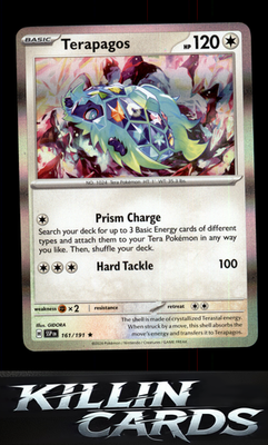 Terapagos 161/191 Pokemon Rare SV08: Surging Sparks Card NM