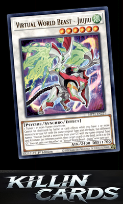 1st Edition Virtual World Beast - Jiujiu MP21-EN221 YuGiOh Rare 2021 Tin of Anci