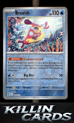 Reverse Holofoil Bruxish - 049/191 049/191 Pokemon Uncommon SV08: Surging Sparks