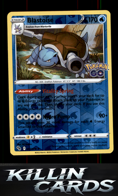 Reverse Holofoil Blastoise 017/078 Pokemon Holo Rare Pokemon GO Card NM