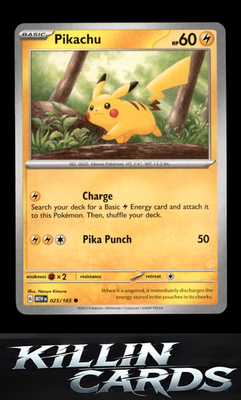 Pikachu - 025/165 025/165 Pokemon Common SV: Scarlet & Violet 151 Card NM