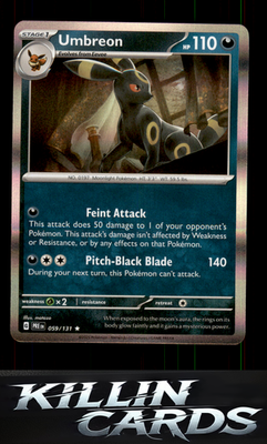 Umbreon 059/131 Pokemon Rare SV: Prismatic Evolutions Card NM