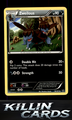 Zweilous 78/101 Pokemon Uncommon Noble Victories Card LP