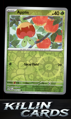 Reverse Holofoil Applin 009/131 Pokemon Common SV: Prismatic Evolutions Card NM