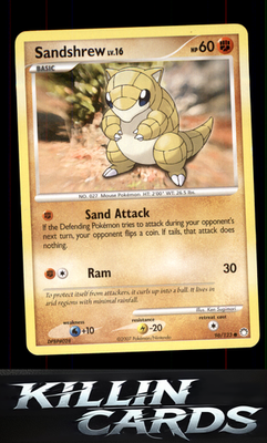Sandshrew 96/123 Pokemon Common Mysterious Treasures Card NM