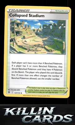 Collapsed Stadium 137/172 Pokemon Uncommon SWSH09: Brilliant Stars Card NM