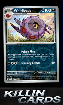 Reverse Holofoil Whirlipede 116/167 Pokemon Common SV06: Twilight Masquerade Car