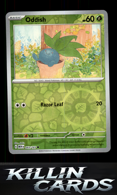 Reverse Holofoil Oddish 043/165 Pokemon Common SV: Scarlet & Violet 151 Card NM