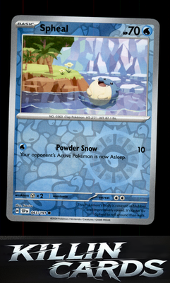 Reverse Holofoil Spheal - 043/191 043/191 Pokemon Common SV08: Surging Sparks Ca