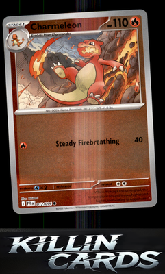 Reverse Holofoil Charmeleon 012/094 Pokemon Common ME02: Phantasmal Flames Card