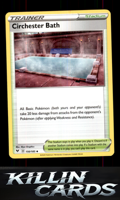 Circhester Bath 150/185 Pokemon Uncommon SWSH04: Vivid Voltage Card NM