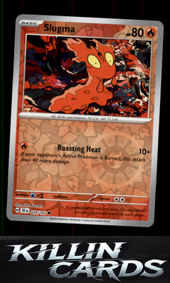 Reverse Holofoil Slugma 028/162 Pokemon Common SV05: Temporal Forces Card NM