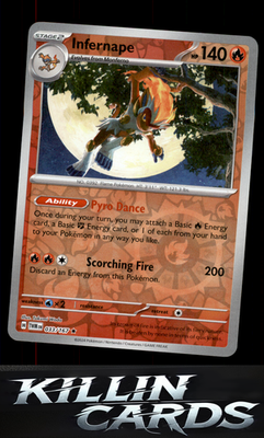 Reverse Holofoil Infernape - 033/167 033/167 Pokemon Rare SV06: Twilight Masquer