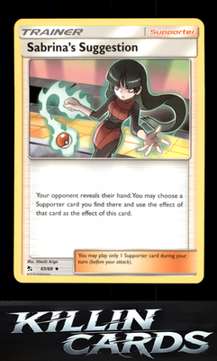 Sabrina's Suggestion 65/68 Pokemon Uncommon Hidden Fates Card NM