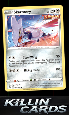 Skarmory 182/264 Pokemon Common SWSH08: Fusion Strike Card NM