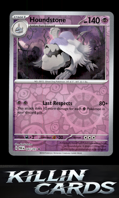 Reverse Holofoil Houndstone - 043/091 043/091 Pokemon Rare SV: Paldean Fates Car
